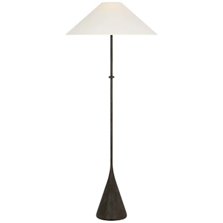 Visual Comfort Zealous 62" Tall Torchiere Floor Lamp Garden Bronze / Linen