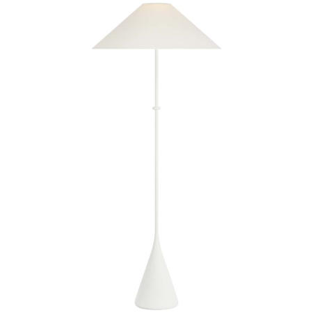 Visual Comfort Zealous 62" Tall Torchiere Floor Lamp Museum White / Linen