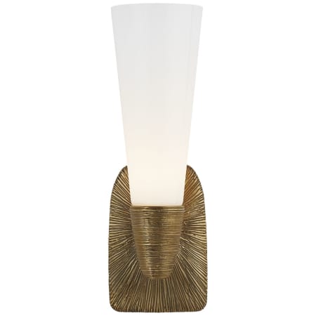 Visual Comfort Utopia 14" Small Sconce with White Glass by Kelly Wearstler Gild