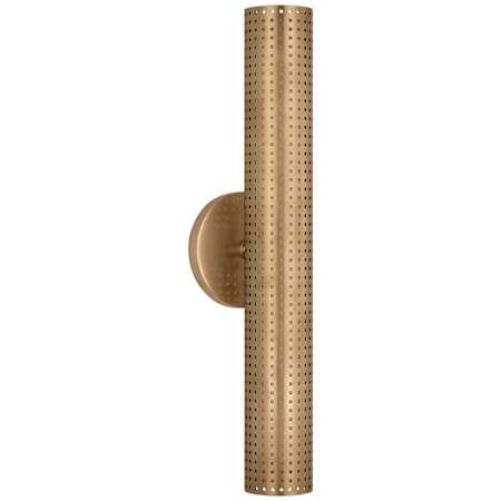 Visual Comfort Precision 18" Tall LED Wall Sconce Antique Burnished Brass / White Glass