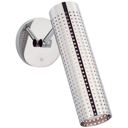 Visual Comfort Precision 12, 9" Tall LED Wall Sconce Polished Nickel / White Glass