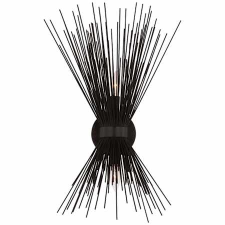 Visual Comfort Strada 2 Light 25" Tall Wall Sconce Aged Iron
