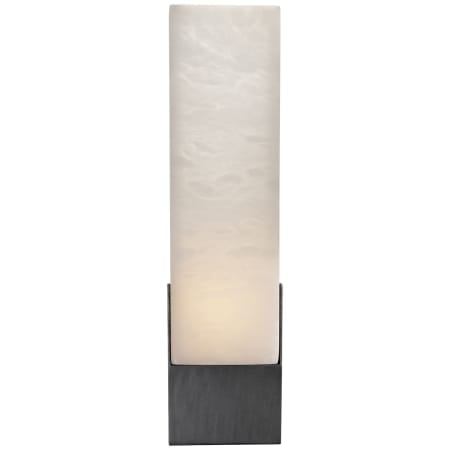 Visual Comfort Covet 16" Tall Box Bath Sconce with Alabaster Shade by Kelly Wearstler Bronze
