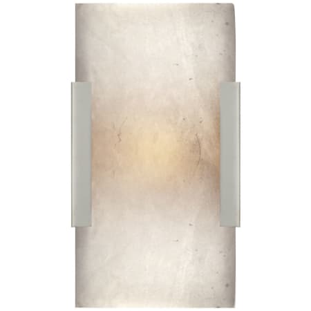 Visual Comfort Covet 10" Clip Bath Sconce with Alabaster Shade by Kelly Wearstler Polished Nickel