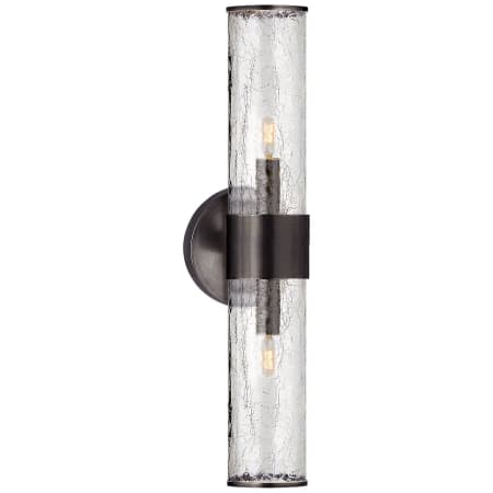 Visual Comfort Liaison 21" Medium Sconce with Crackle Glass by Kelly Wearstler Bronze