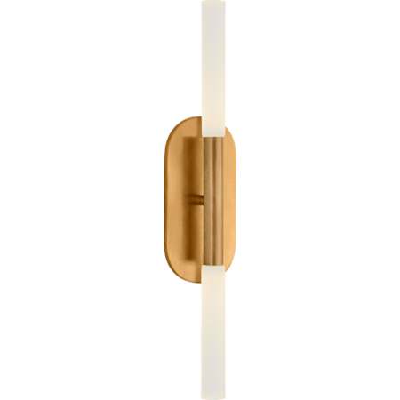 Visual Comfort Rousseau 15" Medium Bath Sconce by Kelly Wearstler Antique Burnished Brass / Etched Crystal