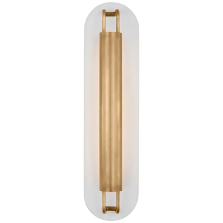 Visual Comfort Teline 24" Tall LED Wall Sconce Antique-Burnished Brass / Matte White