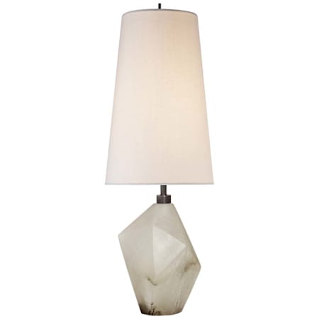 Visual Comfort Halcyon 25" Tall Cordless LED Vase Table Lamp Alabaster / Linen