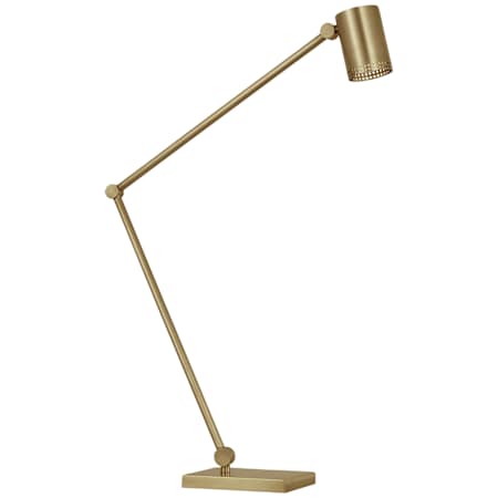 Visual Comfort Precision 20" Tall LED Swing Arm Desk Lamp Antique-Burnished Brass