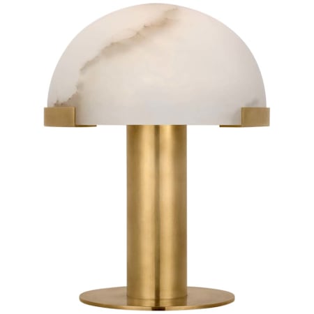 Visual Comfort Melange 8" Tall Cordless LED Buffet Table Lamp Antique-Burnished Brass / Alabaster