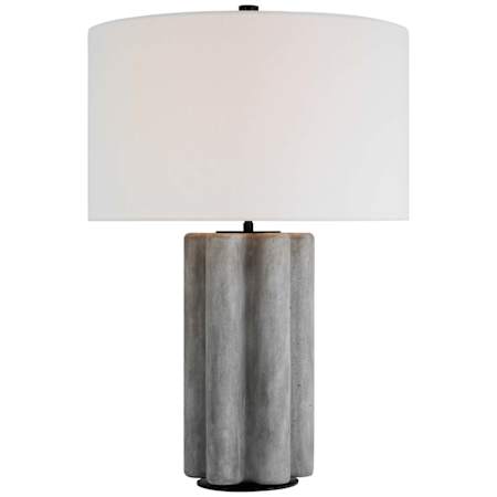 Visual Comfort Vellig 28" Tall Buffet Table Lamp Oyster Stained Concrete