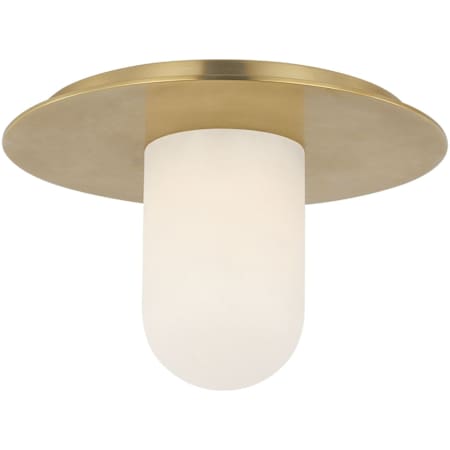 Visual Comfort Fosse 9" Wide LED Flush Mount Ceiling Fixture Antique-Burnished Brass