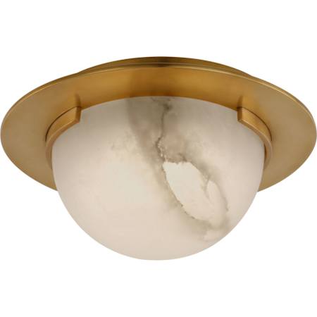 Visual Comfort Melange 6" Wide LED Flush Mount Bowl Ceiling Fixture Antique-Burnished Brass