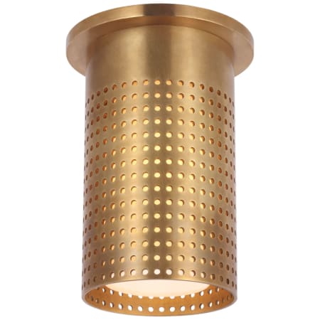 Visual Comfort Precision 4" Wide Semi-Flush Ceiling Fixture Antique-Burnished Brass