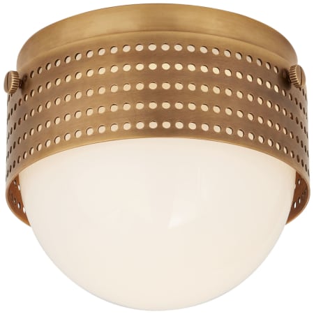 Visual Comfort Precision 5" Wide LED Flush Mount Globe Ceiling Fixture Antique-Burnished Brass