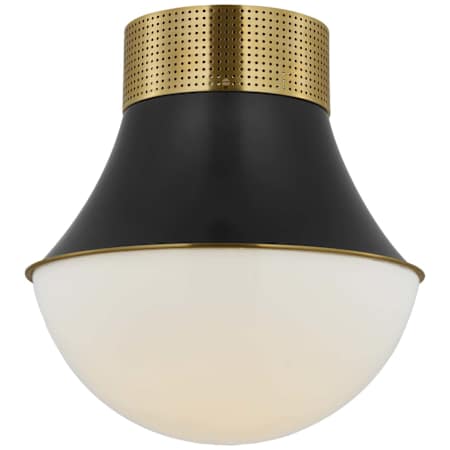 Visual Comfort Precision 17" Wide LED Flush Mount Bowl Ceiling Fixture Antique-Burnished Brass / Bronze