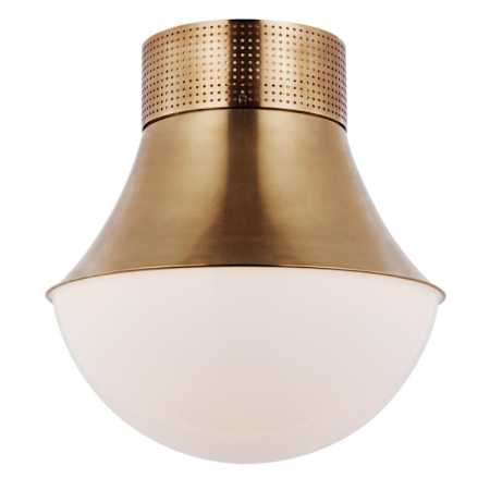 Visual Comfort Precision 17" Flush Mount Ceiling Light Antique Burnished Brass