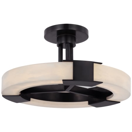 Visual Comfort Covet 14" Wide LED Semi-Flush Ceiling Fixture Bronze / Alabaster