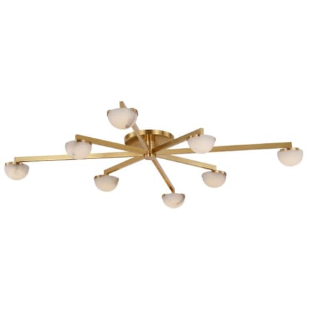 Visual Comfort Pedra 48" Wide LED Semi-Flush Ceiling Fixture Antique Burnished Brass