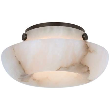 Visual Comfort Cappello 6" Wide LED Flush Mount Bowl Ceiling Fixture Alabaster / Bronze