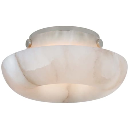 Visual Comfort Cappello 6" Wide LED Flush Mount Bowl Ceiling Fixture Alabaster / Polished Nickel