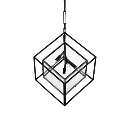 Visual Comfort Cubed 4 Light 20" Wide Abstract Pendant Aged Iron
