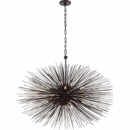 Visual Comfort Strada 38" Sputnik Style Chandelier by Kelly Wearstler Aged Iron