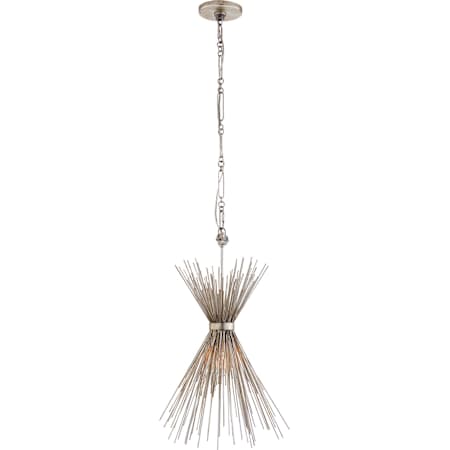 Visual Comfort Strada 9" Pendant Light by Kelly Wearstler Burnished Silver Leaf