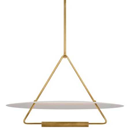 Visual Comfort Teline 30" Wide LED Abstract Chandelier Antique-Burnished Brass / Matte White