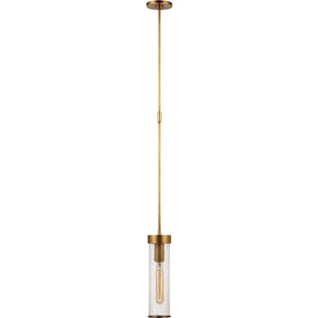 Visual Comfort Liaison 4" Wide Mini Pendant Antique-Burnished Brass