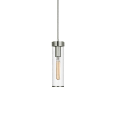 Visual Comfort Liaison 4" Wide Mini Pendant Polished Nickel