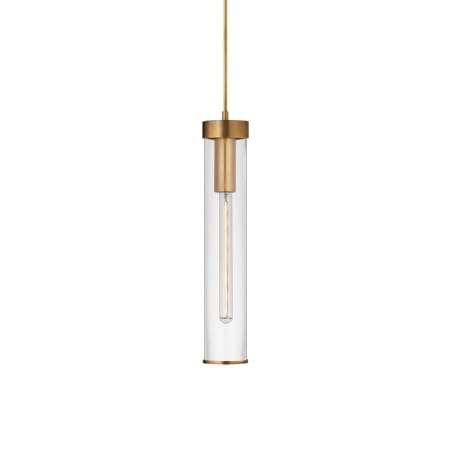 Visual Comfort Liaison 4" Wide Mini Pendant Antique-Burnished Brass