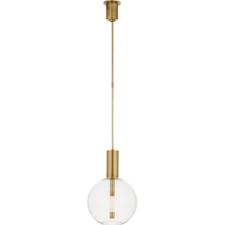 Visual Comfort Nye 13" Wide LED Pendant Antique-Burnished Brass
