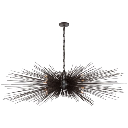 Visual Comfort Strada 16 Light 60" Wide Abstract Linear Chandelier Aged Iron