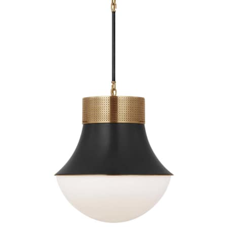 Visual Comfort Precision 17" Wide Suspension Pendant Antique-Burnished Brass / Bronze