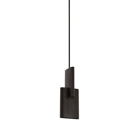 Visual Comfort Lotura 8" Wide LED Mini Pendant Museum Black