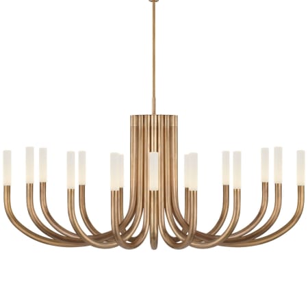 Visual Comfort Rousseau 50" Wide LED Crystal Chandelier Antique-Burnished Brass