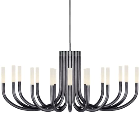 Visual Comfort Rousseau 50" Wide LED Crystal Chandelier Bronze