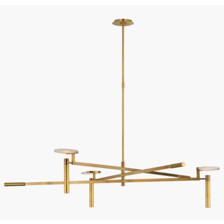 Visual Comfort Melange 60" Wide LED Abstract Chandelier Antique Burnished Brass