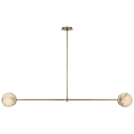 Visual Comfort Melange 63" Wide LED Linear Chandelier Antique-Burnished Brass