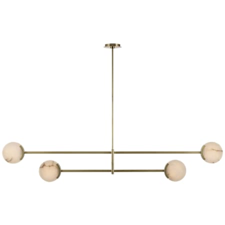 Visual Comfort Melange 72" Wide LED Linear Chandelier Antique-Burnished Brass