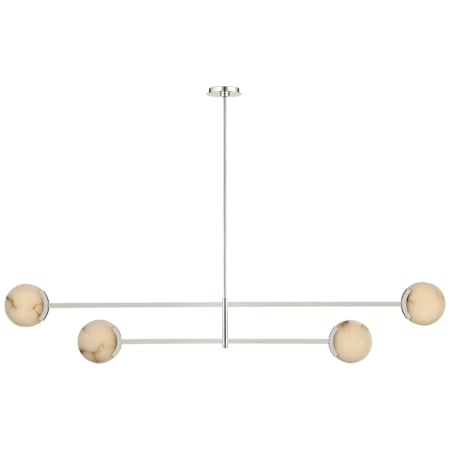 Visual Comfort Melange 72" Wide LED Linear Chandelier Polished Nickel