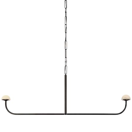 Visual Comfort Pedra 57" Wide LED Linear Chandelier Bronze