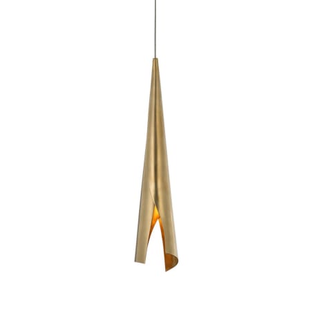 Visual Comfort Piel 5" Wide LED Mini Pendant Antique-Burnished Brass