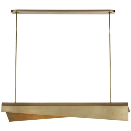 Visual Comfort Piel 48" Wide LED Linear Chandelier Antique-Burnished Brass