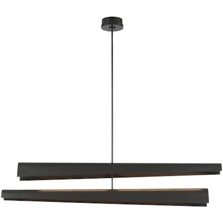 Visual Comfort Piel 52" Wide LED Linear Chandelier Bronze