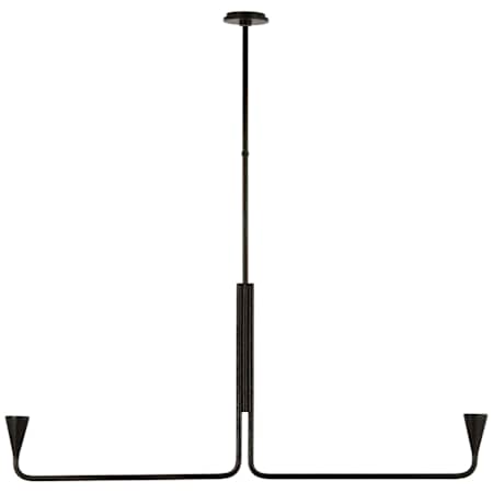 Visual Comfort Brassica 59" Wide LED Linear Pendant Aged Iron