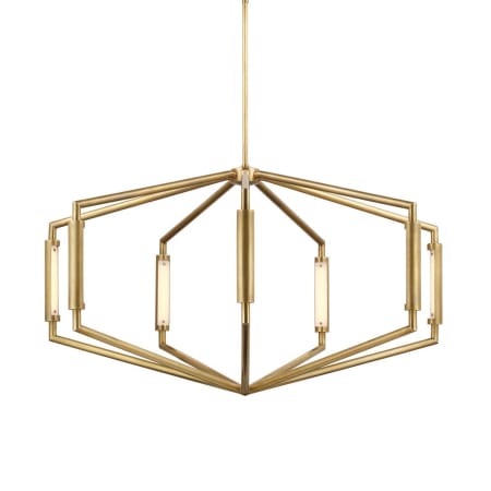 Visual Comfort Appareil 39" Wide LED Abstract Chandelier Antique-Burnished Brass