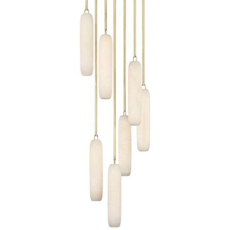 Visual Comfort Formosa 16" Wide LED Multi Light Pendant Antique-Burnished Brass