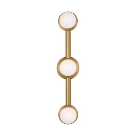Visual Comfort Nodes 3 Light 32" Wide Vanity Strip Burnished Brass